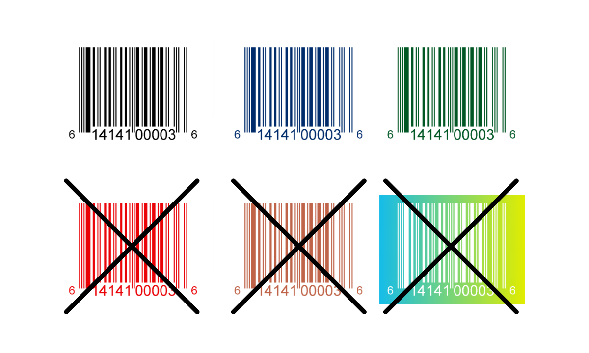 Barcode colors for products