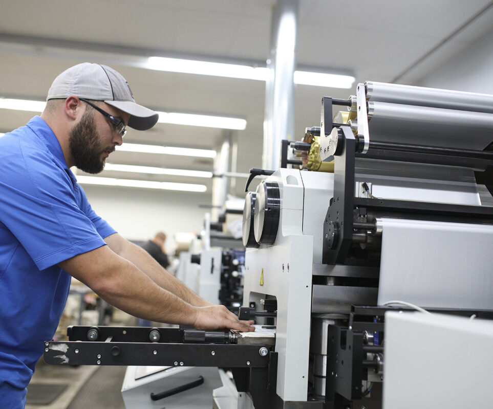 Digital label printing process