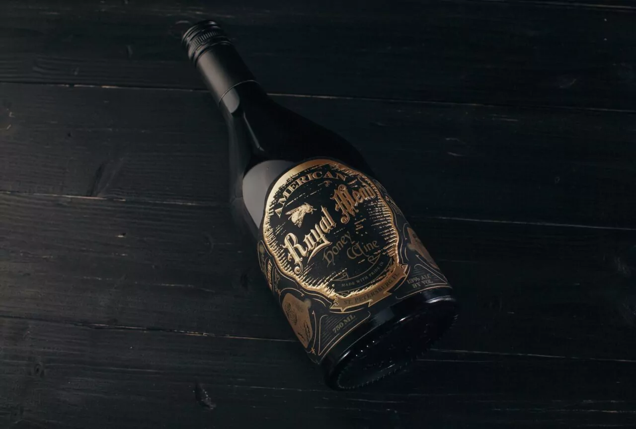 Wine bottle with custom label