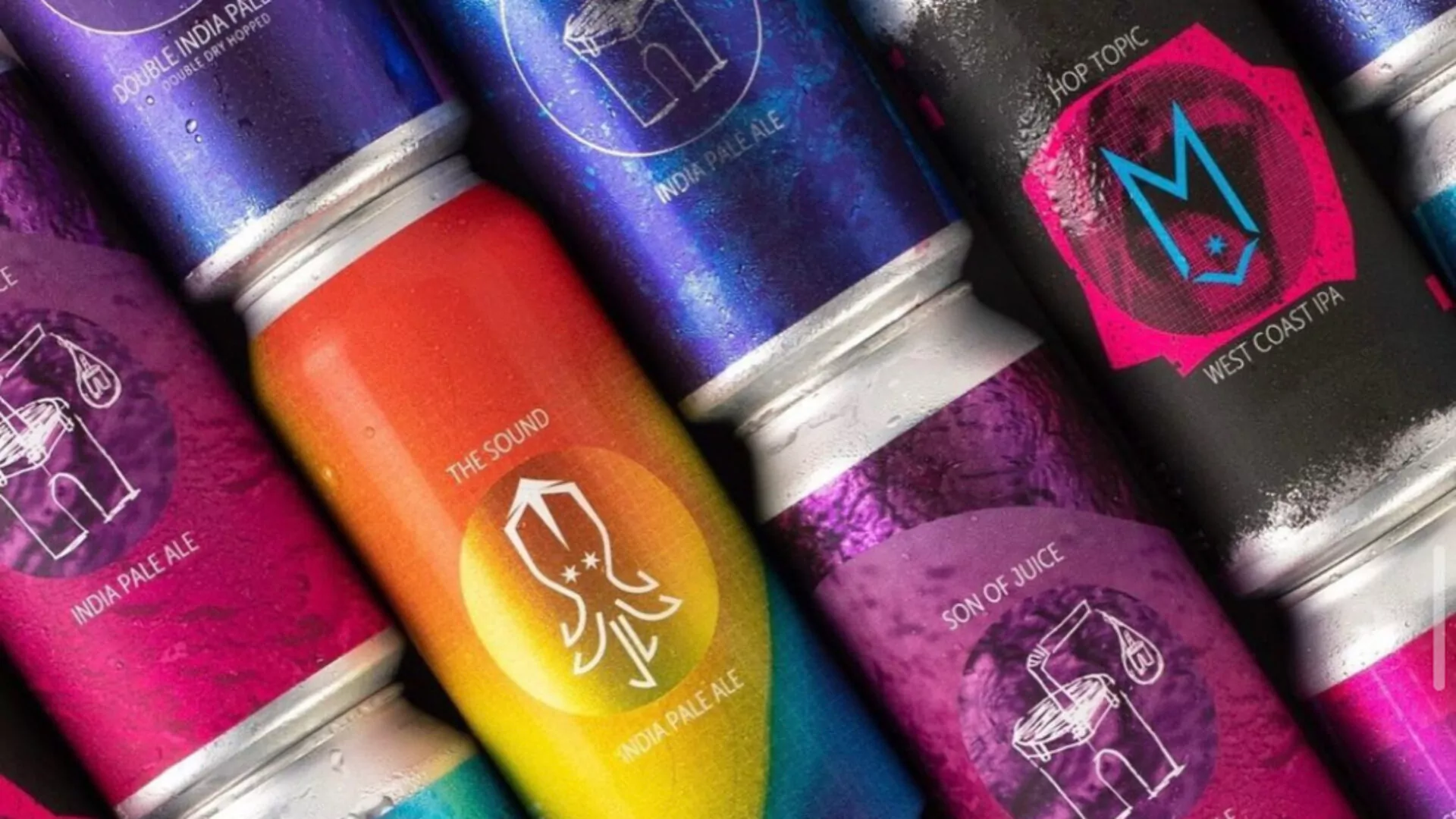 Craft beer cans with custom labels