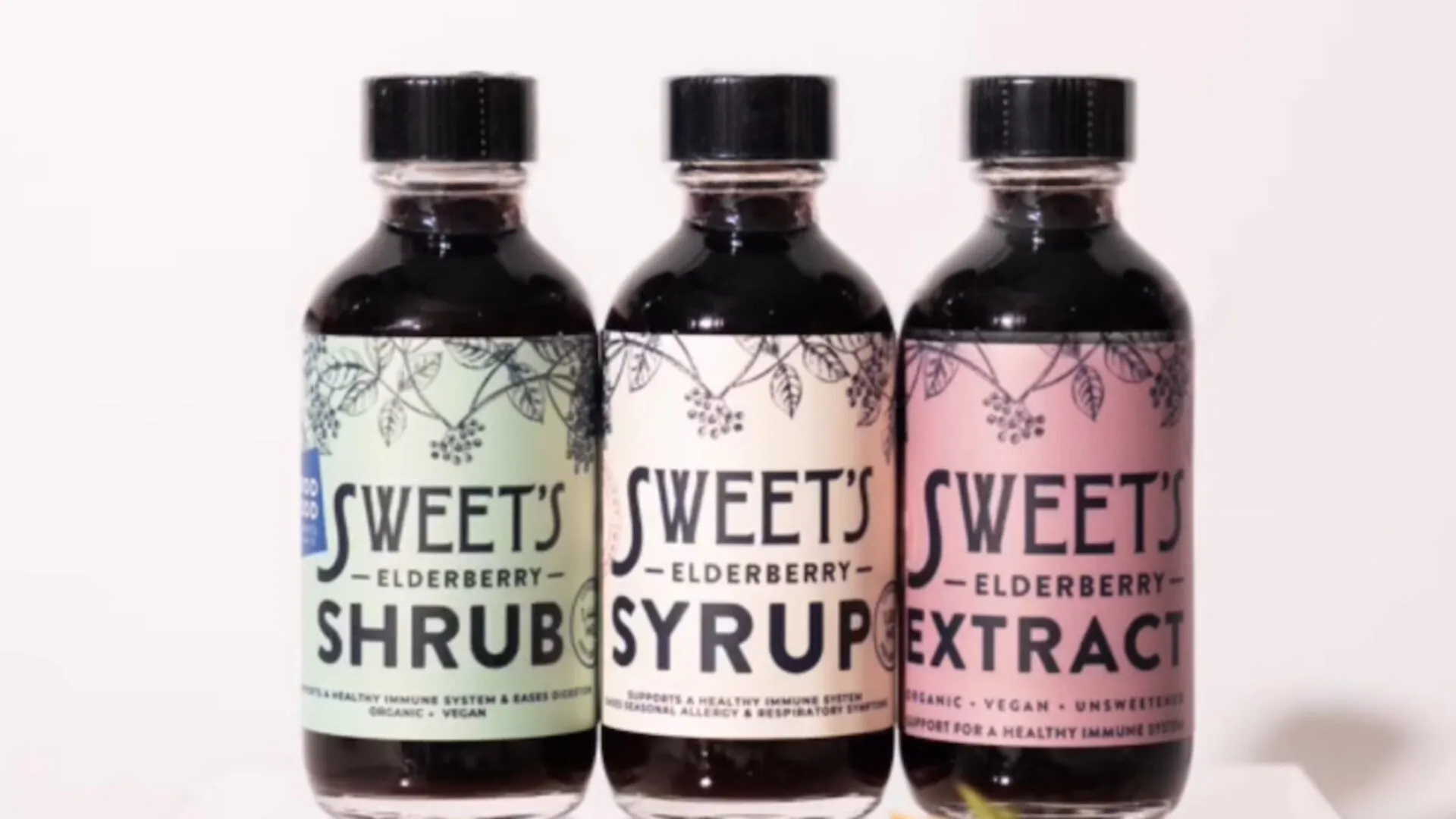 Syrup bottles with custom labels