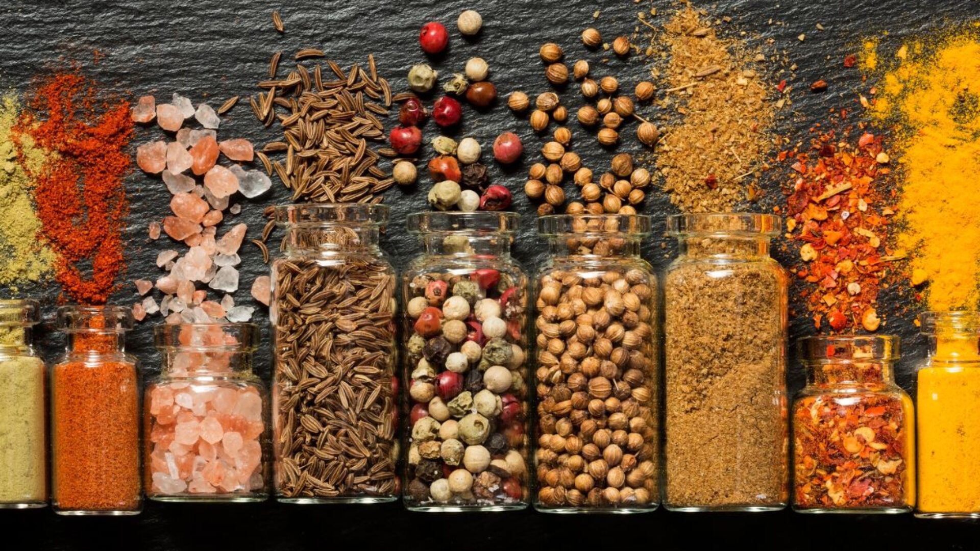 Spices and Seasoning in Jars