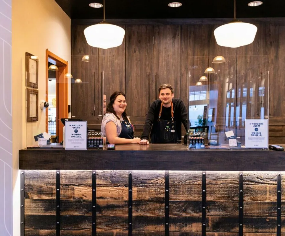 Inside of a dispensary store