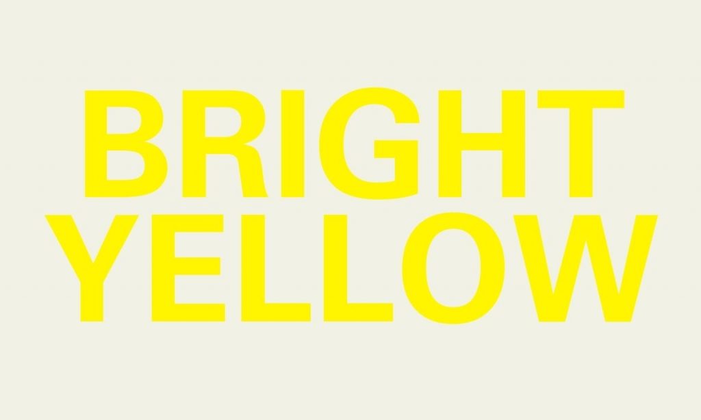 Bright Yellow on White